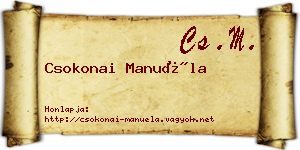 Csokonai Manuéla névjegykártya